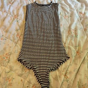 Black and White Stripe Bodysuit